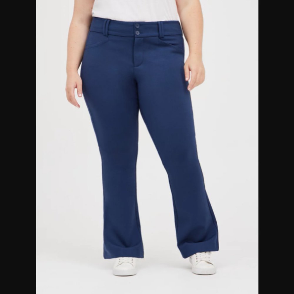 Torrid Navy Blue Stretch Trousers Size 14